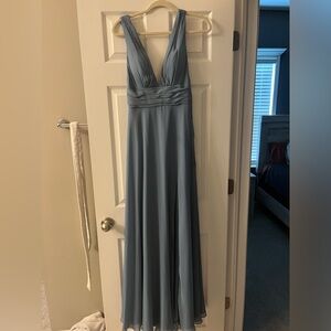 Kennedy Blue Bridesmaid Dress slate blue